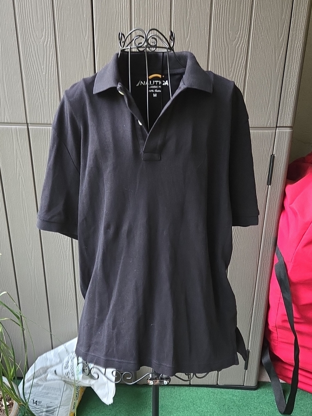 Nautica Men’s Black Short Sleeve Polo